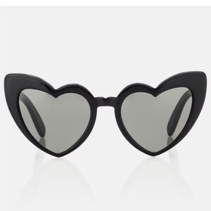 Saint Laurent Classic Black Lou Lou Heart Shaped Sunglasses